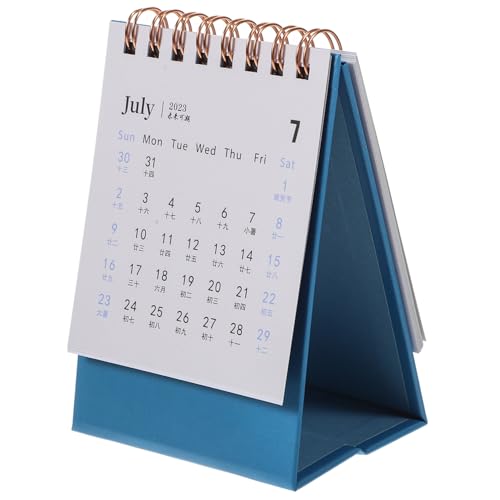 Homoyoyo Tischkalender Dekorativer Stehkalender Für Büro Und Zuhause Für Täglichen Gebrauch Mit Stabilem Halter Und Anpassbarem Design Navyblau von Homoyoyo