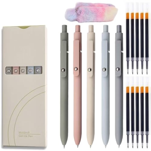 Gettoreach 5 Stück Gel-Tintenstifte, 2025 Neue Emboadlie 5 Stück Gel-Tintenstifte, 0,5 Mm/0,7 Mm Spitze, Schwarzer Tintenroller, Einziehbarer, Schnelltrocknender Stift for Flüssiges Schreiben Gettoreach 5 Stück Gel-Tintenstifte, 2025 Neue Emboadlie 5 Stück Gel-Tintenstifte, 0,5 Mm/0,7 Mm Spitze, Schwarzer Tintenroller, Einziehbarer, Schnelltrocknender Stift for Flüssiges Schreiben von Homtrator
