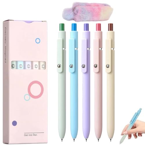 Gettoreach 5 Stück Gel-Tintenstifte, 2025 Neue Emboadlie 5 Stück Gel-Tintenstifte, 0,5 Mm/0,7 Mm Spitze, Schwarzer Tintenroller, Einziehbarer, Schnelltrocknender Stift for Flüssiges Schreiben Gettoreach 5 Stück Gel-Tintenstifte, 2025 Neue Emboadlie 5 Stück Gel-Tintenstifte, 0,5 Mm/0,7 Mm Spitze, Schwarzer Tintenroller, Einziehbarer, Schnelltrocknender Stift for Flüssiges Schreiben von Homtrator
