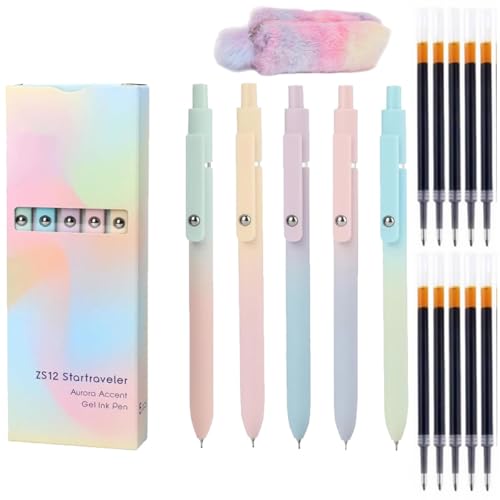Gettoreach 5 Stück Gel-Tintenstifte, 2025 Neue Emboadlie 5 Stück Gel-Tintenstifte, 0,5 Mm/0,7 Mm Spitze, Schwarzer Tintenroller, Einziehbarer, Schnelltrocknender Stift for Flüssiges Schreiben Gettoreach 5 Stück Gel-Tintenstifte, 2025 Neue Emboadlie 5 Stück Gel-Tintenstifte, 0,5 Mm/0,7 Mm Spitze, Schwarzer Tintenroller, Einziehbarer, Schnelltrocknender Stift for Flüssiges Schreiben von Homtrator