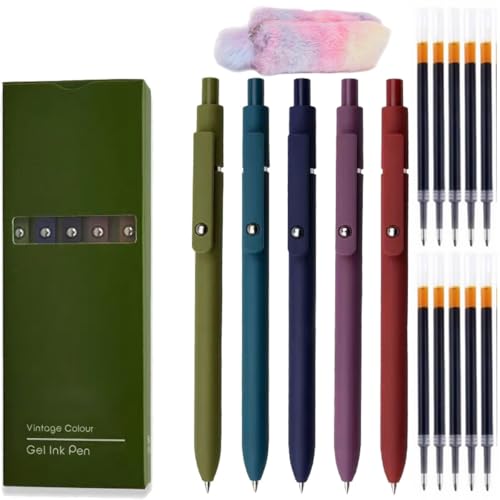 Gettoreach 5 Stück Gel-Tintenstifte, 2025 Neue Emboadlie 5 Stück Gel-Tintenstifte, 0,5 Mm/0,7 Mm Spitze, Schwarzer Tintenroller, Einziehbarer, Schnelltrocknender Stift for Flüssiges Schreiben Gettoreach 5 Stück Gel-Tintenstifte, 2025 Neue Emboadlie 5 Stück Gel-Tintenstifte, 0,5 Mm/0,7 Mm Spitze, Schwarzer Tintenroller, Einziehbarer, Schnelltrocknender Stift for Flüssiges Schreiben von Homtrator