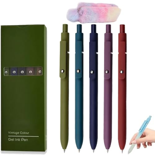 Gettoreach 5 Stück Gel-Tintenstifte, 2025 Neue Emboadlie 5 Stück Gel-Tintenstifte, 0,5 Mm/0,7 Mm Spitze, Schwarzer Tintenroller, Einziehbarer, Schnelltrocknender Stift for Flüssiges Schreiben Gettoreach 5 Stück Gel-Tintenstifte, 2025 Neue Emboadlie 5 Stück Gel-Tintenstifte, 0,5 Mm/0,7 Mm Spitze, Schwarzer Tintenroller, Einziehbarer, Schnelltrocknender Stift for Flüssiges Schreiben von Homtrator
