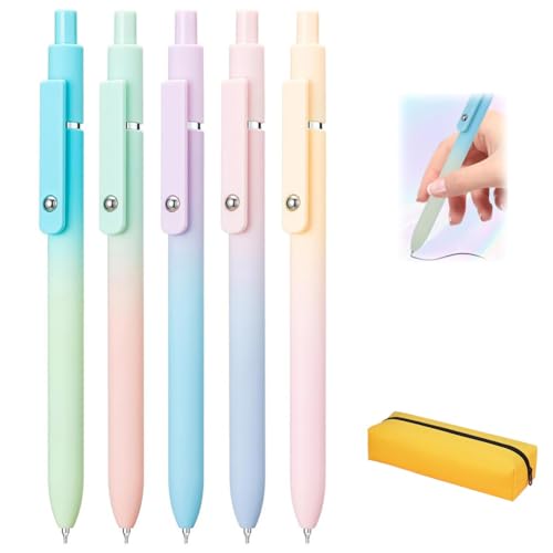 Homtrator Gettoreach Gel-Tintenstifte, 5 Stück, Gettoreach 0,7 Mm Mittlere Spitze, Schwarze Tinte, Tintenroller, Emboadlie-Stift, Schnelltrocknender Stift For Flüssiges Schreiben, Niedliches(1 Pack) Homtrator Gettoreach Gel-Tintenstifte, 5 Stück, Gettoreach 0,7 Mm Mittlere Spitze, Schwarze Tinte, Tintenroller, Emboadlie-Stift, Schnelltrocknender Stift For Flüssiges Schreiben, Niedliches(1 Pack) von Homtrator