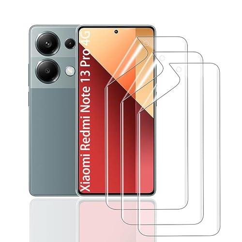 HonJenSeoa Hydrogel Displayschutzfolie für Xiaomi Redmi Note 13 Pro 4G, 3 Stück TPU Hydrogel Folie Schutzfolie, FaceID kompatibe, Kratzfest Keine Blasen Hochempfindliche HonJenSeoa Hydrogel Displayschutzfolie für Xiaomi Redmi Note 13 Pro 4G, 3 Stück TPU Hydrogel Folie Schutzfolie, FaceID kompatibe, Kratzfest Keine Blasen Hochempfindliche von HonJenSeoa
