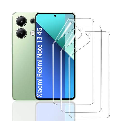 HonJenSeoa Hydrogel Film Für Xiaomi Redmi Note 13 4G, 3 Stück Weich TPU Hydrogel Displayschutzfolie mit Positionierhilfe Fingerabdruck-ID Unterstützen Kratzfest Keine Blasen HonJenSeoa Hydrogel Film Für Xiaomi Redmi Note 13 4G, 3 Stück Weich TPU Hydrogel Displayschutzfolie mit Positionierhilfe Fingerabdruck-ID Unterstützen Kratzfest Keine Blasen von HonJenSeoa