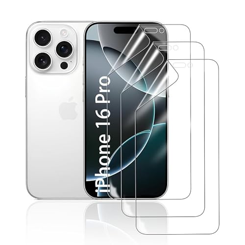 HonJenSeoa Hydrogel Film Für iPhone 16 Pro, 3 Stück Weich TPU Hydrogel Displayschutzfolie mit Positionierhilfe Fingerabdruck-ID Unterstützen Kratzfest Keine Blasen HonJenSeoa Hydrogel Film Für iPhone 16 Pro, 3 Stück Weich TPU Hydrogel Displayschutzfolie mit Positionierhilfe Fingerabdruck-ID Unterstützen Kratzfest Keine Blasen von HonJenSeoa