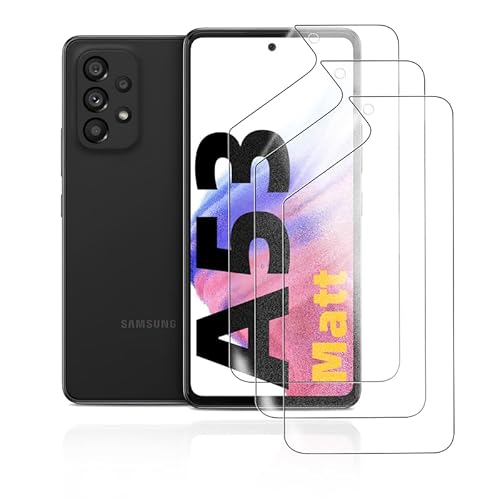 HonJenSeoa Matt Hydrogel Folie für Samsung Galaxy A53 5G, 3 Stück Entspiegelte Displayschutzfolie TPU Schutzfolie, Stoß-Kratzfest TPU, Anti-Fingerabdruck HonJenSeoa Matt Hydrogel Folie für Samsung Galaxy A53 5G, 3 Stück Entspiegelte Displayschutzfolie TPU Schutzfolie, Stoß-Kratzfest TPU, Anti-Fingerabdruck von HonJenSeoa