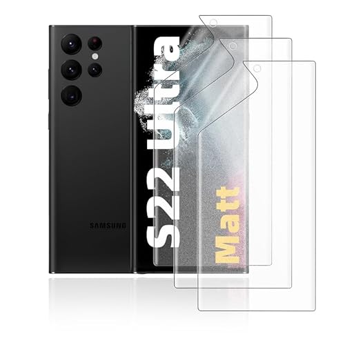 HonJenSeoa Matt Hydrogel Folie für Samsung Galaxy S22 Ultra 5G, 3 Stück Entspiegelte Displayschutzfolie TPU Schutzfolie, Stoß-Kratzfest TPU, Anti-Fingerabdruck HonJenSeoa Matt Hydrogel Folie für Samsung Galaxy S22 Ultra 5G, 3 Stück Entspiegelte Displayschutzfolie TPU Schutzfolie, Stoß-Kratzfest TPU, Anti-Fingerabdruck von HonJenSeoa