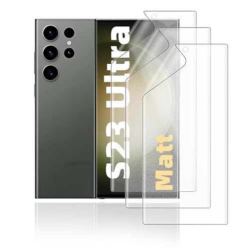 HonJenSeoa Matt Hydrogel Folie für Samsung Galaxy S23 Ultra, 3 Stück Entspiegelte Displayschutzfolie TPU Schutzfolie, Stoß-Kratzfest TPU, Anti-Fingerabdruck HonJenSeoa Matt Hydrogel Folie für Samsung Galaxy S23 Ultra, 3 Stück Entspiegelte Displayschutzfolie TPU Schutzfolie, Stoß-Kratzfest TPU, Anti-Fingerabdruck von HonJenSeoa
