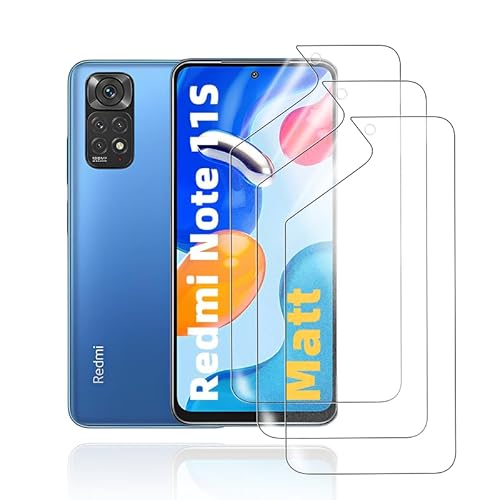 HonJenSeoa Matt Hydrogel Folie für Xiaomi Redmi Note 11S, 3 Stück Entspiegelte Displayschutzfolie TPU Schutzfolie, Stoß-Kratzfest TPU, Anti-Fingerabdruck HonJenSeoa Matt Hydrogel Folie für Xiaomi Redmi Note 11S, 3 Stück Entspiegelte Displayschutzfolie TPU Schutzfolie, Stoß-Kratzfest TPU, Anti-Fingerabdruck von HonJenSeoa