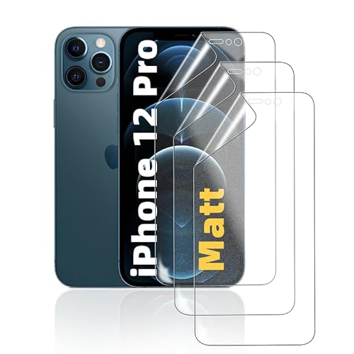 HonJenSeoa Matt Hydrogel Folie für iPhone 12 Pro, 3 Stück Entspiegelte Displayschutzfolie TPU Schutzfolie, Stoß-Kratzfest TPU, Anti-Fingerabdruck HonJenSeoa Matt Hydrogel Folie für iPhone 12 Pro, 3 Stück Entspiegelte Displayschutzfolie TPU Schutzfolie, Stoß-Kratzfest TPU, Anti-Fingerabdruck von HonJenSeoa