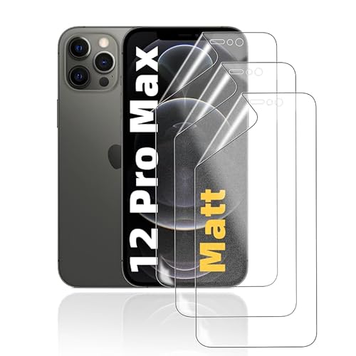 HonJenSeoa Matt Hydrogel Folie für iPhone 12 Pro Max, 3 Stück Entspiegelte Displayschutzfolie TPU Schutzfolie, Stoß-Kratzfest TPU, Anti-Fingerabdruck HonJenSeoa Matt Hydrogel Folie für iPhone 12 Pro Max, 3 Stück Entspiegelte Displayschutzfolie TPU Schutzfolie, Stoß-Kratzfest TPU, Anti-Fingerabdruck von HonJenSeoa