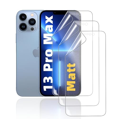 HonJenSeoa Matt Hydrogel Folie für iPhone 13 Pro Max, 3 Stück Entspiegelte Displayschutzfolie TPU Schutzfolie, Stoß-Kratzfest TPU, Anti-Fingerabdruck HonJenSeoa Matt Hydrogel Folie für iPhone 13 Pro Max, 3 Stück Entspiegelte Displayschutzfolie TPU Schutzfolie, Stoß-Kratzfest TPU, Anti-Fingerabdruck von HonJenSeoa