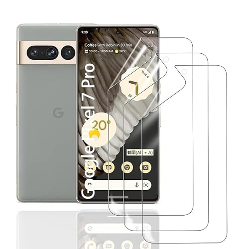 HonJenSeoa Hydrogel Displayschutzfolie für Google Pixel 7 Pro, 3 Stück TPU Hydrogel Folie Schutzfolie, FaceID kompatibe, Kratzfest Keine Blasen Hochempfindliche HonJenSeoa Hydrogel Displayschutzfolie für Google Pixel 7 Pro, 3 Stück TPU Hydrogel Folie Schutzfolie, FaceID kompatibe, Kratzfest Keine Blasen Hochempfindliche von HonJenSeoa