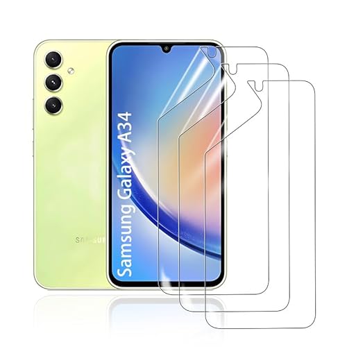 HonJenSeoa Hydrogel Displayschutzfolie für Samsung Galaxy A34, 3 Stück TPU Hydrogel Folie Schutzfolie, FaceID kompatibe, Kratzfest Keine Blasen Hochempfindliche HonJenSeoa Hydrogel Displayschutzfolie für Samsung Galaxy A34, 3 Stück TPU Hydrogel Folie Schutzfolie, FaceID kompatibe, Kratzfest Keine Blasen Hochempfindliche von HonJenSeoa
