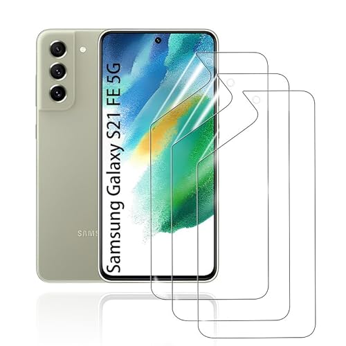 HonJenSeoa Schutzfolie für Samsung Galaxy S21 FE 5G, 3 Stück Weich TPU Hydrogel Displayschutzfolie mit Positionierhilfe Fingerabdruck-ID Unterstützen Kratzfest Keine Blasen HonJenSeoa Schutzfolie für Samsung Galaxy S21 FE 5G, 3 Stück Weich TPU Hydrogel Displayschutzfolie mit Positionierhilfe Fingerabdruck-ID Unterstützen Kratzfest Keine Blasen von HonJenSeoa