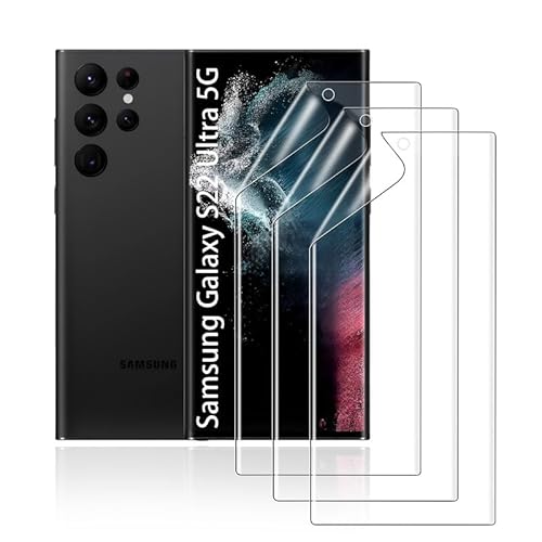 HonJenSeoa Hydrogel Displayschutzfolie für Samsung Galaxy S22 Ultra 5G, 3 Stück TPU Hydrogel Folie Schutzfolie, FaceID kompatibe, Kratzfest Keine Blasen Hochempfindliche HonJenSeoa Hydrogel Displayschutzfolie für Samsung Galaxy S22 Ultra 5G, 3 Stück TPU Hydrogel Folie Schutzfolie, FaceID kompatibe, Kratzfest Keine Blasen Hochempfindliche von HonJenSeoa