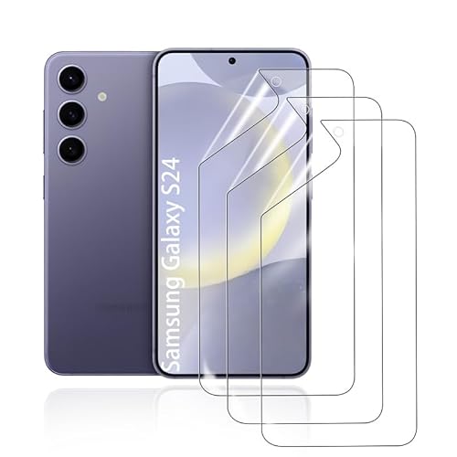 HonJenSeoa Schutzfolie für Samsung Galaxy S24, 3 Stück Weich TPU Hydrogel Displayschutzfolie mit Positionierhilfe Fingerabdruck-ID Unterstützen Kratzfest Keine Blasen HonJenSeoa Schutzfolie für Samsung Galaxy S24, 3 Stück Weich TPU Hydrogel Displayschutzfolie mit Positionierhilfe Fingerabdruck-ID Unterstützen Kratzfest Keine Blasen von HonJenSeoa