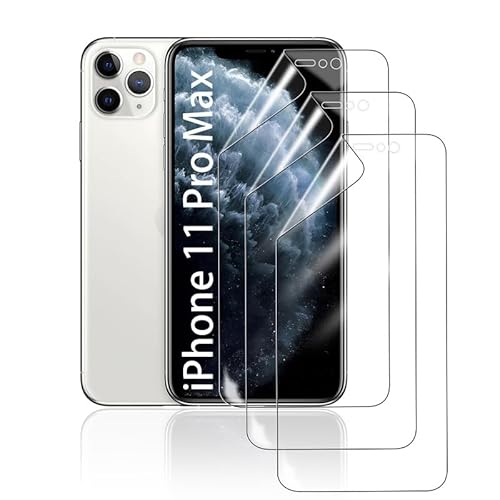 HonJenSeoa Hydrogel Displayschutzfolie für iPhone 11 Pro Max, 3 Stück TPU Hydrogel Folie Schutzfolie, FaceID kompatibe, Kratzfest Keine Blasen Hochempfindliche von HonJenSeoa