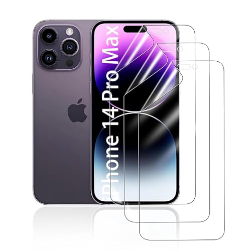 HonJenSeoa Hydrogel Displayschutzfolie für iPhone 14 Pro Max, 3 Stück TPU Hydrogel Folie Schutzfolie, FaceID kompatibe, Kratzfest Keine Blasen Hochempfindliche HonJenSeoa Hydrogel Displayschutzfolie für iPhone 14 Pro Max, 3 Stück TPU Hydrogel Folie Schutzfolie, FaceID kompatibe, Kratzfest Keine Blasen Hochempfindliche von HonJenSeoa