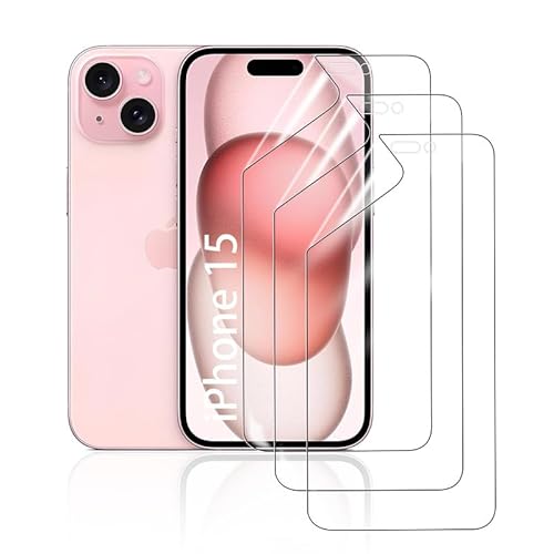 HonJenSeoa Hydrogel Displayschutzfolie für iPhone 15, 3 Stück TPU Hydrogel Folie Schutzfolie, FaceID kompatibe, Kratzfest Keine Blasen Hochempfindliche HonJenSeoa Hydrogel Displayschutzfolie für iPhone 15, 3 Stück TPU Hydrogel Folie Schutzfolie, FaceID kompatibe, Kratzfest Keine Blasen Hochempfindliche von HonJenSeoa