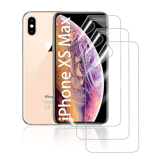 HonJenSeoa Hydrogel Displayschutzfolie für iPhone XS Max, 3 Stück TPU Hydrogel Folie Schutzfolie, FaceID kompatibe, Kratzfest Keine Blasen Hochempfindliche von HonJenSeoa