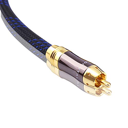Kuyiohifi Dual geschirmt RCA Male zu Male Subwoofer-Kabel 5M Kuyiohifi Dual geschirmt RCA Male zu Male Subwoofer-Kabel 5M von KUYIOHIFI