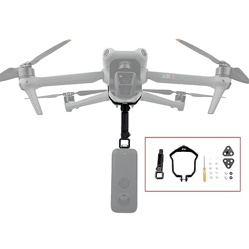 Honbobo Erweiterte Halterung Halter kompatibel mit DJI Air 3 Upper Mount Adapter kompatibel mit Gopro/Insta360 Kamera von Honbobo