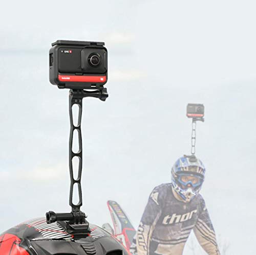 Honbobo Helmhalterung Metall Verlängerungsarm Stick für Insta360 ONE RS/DJI Action 2/Insta360 ONE R/für Gopro Hero 11/10/9/8/7/6/5 / für Gopro Max Action Camera von Honbobo