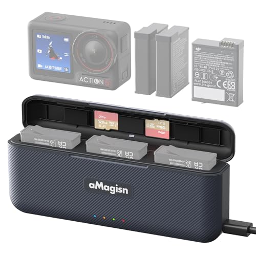 Honbobo Ladegerät für DJI Osmo Action 5 Pro, Akku Ladestation Case, Akku Ladegerät Akkuladeschale Zubehör für DJI Osmo Action 5 Pro Honbobo Ladegerät für DJI Osmo Action 5 Pro, Akku Ladestation Case, Akku Ladegerät Akkuladeschale Zubehör für DJI Osmo Action 5 Pro von Honbobo