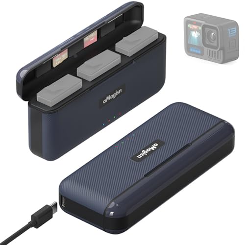 Honbobo Ladegerät für GoPro Hero 13 Black, Akku Ladegerät Akku Ladestation Akkuladegerät Schnelllade Lade Hülle Zubehör für GoPro Hero 13 Black von Honbobo