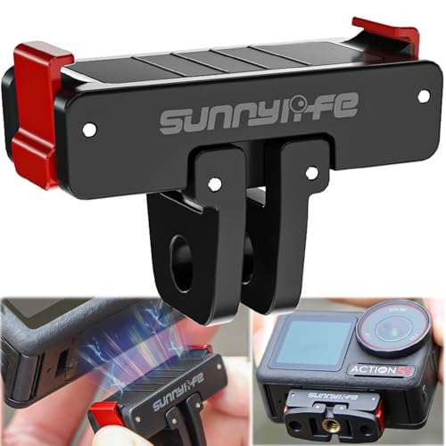 Honbobo Magnethalterung für DJI Osmo Action 5 Pro, Schnellverschluss Halterung für DJI Osmo Action 5 Pro/DJI Osmo Action 4/DJI Osmo Action 3/DJI Action 2 Adapter Klapp Erweiterungs Halterung von Honbobo