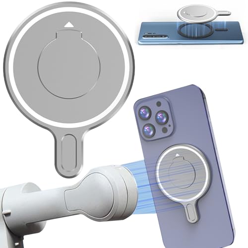 Honbobo Magnetische Telefon Mount für DJI Osmo Mobile 6, Magsafe Adapter Halterung für iPhone 16/15/14/13/12, Magnet Halterung Klemme für Android/andere Telefone, Zubehör für DJI OM 6/OM 5/OM 4SE von Honbobo