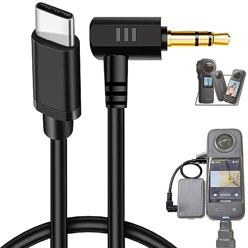 Honbobo Mikrofon Audio Kabel Audio Adapter Kabel Zubehör kompatibel mit Insta360 X3/Insta360 ONE X2/Insta360 ONE RS 1 Zoll 360 Edition von Honbobo