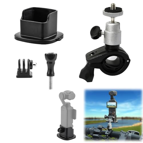 Honbobo Osmo Pocket 3 Adapter kompatibel mit DJI Osmo Pocket 3 Adapter Rahmen/Fahrradhalterung/Rucksack Clip/Brustgurt/NackenhalterungPocket 3 Zubehör (Bike Mount) von Honbobo