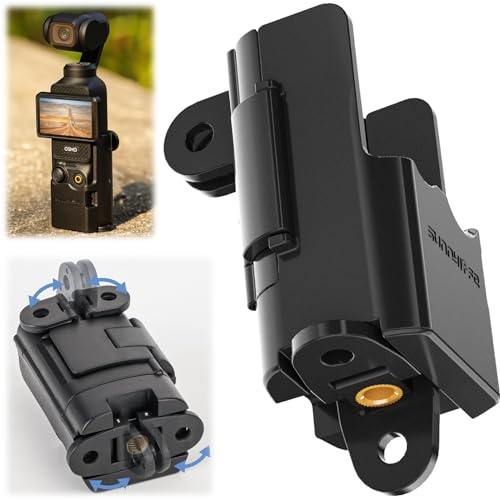 Honbobo Osmo Pocket 3 Adapter kompatibel mit DJI Osmo Pocket 3 Mount Faltbar Doppelhaken Adapter Pocket 3 Erweiterung Halterung Zubehör von Honbobo