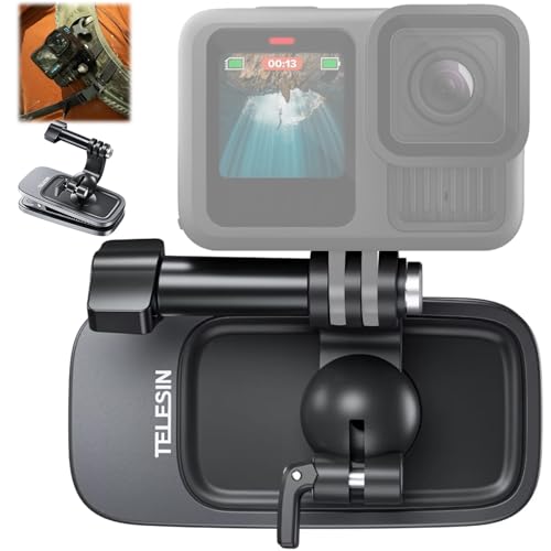 Honbobo Rucksack Halterung Clip für GoPro Hero 13/12 Black, DJI Osmo Action 5 Pro, Insta360 Ace Pro 2 Rucksack Vertikal Horizontal Halterung für GoPro/Insta360/DJI Actionkamera Zubehör, 360° Drehbar Honbobo Rucksack Halterung Clip für GoPro Hero 13/12 Black, DJI Osmo Action 5 Pro, Insta360 Ace Pro 2 Rucksack Vertikal Horizontal Halterung für GoPro/Insta360/DJI Actionkamera Zubehör, 360° Drehbar von Honbobo