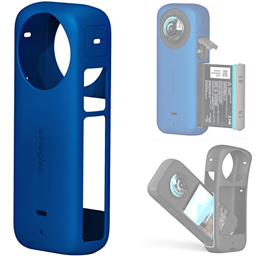 Honbobo Schutzhülle Silikonhülle Silikonabdeckung Schutz Zubehör kompatibel mit Insta360 X3 (Blue) von Honbobo