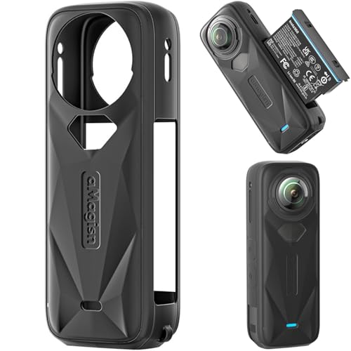 Honbobo Schutzhülle für Insta360 X5, Silikon Kamera Etui Silikonhülle Protector Case Zubehör für Insta360 X5 (Black) von Honbobo