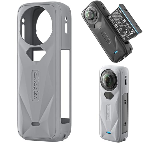 Honbobo Schutzhülle für Insta360 X5, Silikon Kamera Etui Silikonhülle Protector Case Zubehör für Insta360 X5 (Grey) von Honbobo