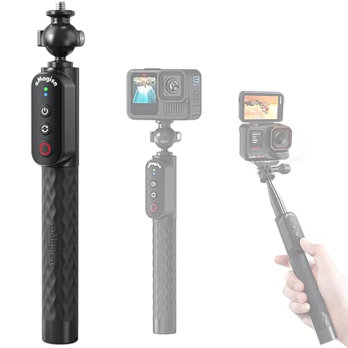 Honbobo Selfie-Stick für GoPro Hero 13 Black, Insta360 Ace Pro, Insta360 X4, Fernbedienung Stick für GoPro/Insta360/Android/iOS-Telefon, 1M/5.1 Bluetooth/10M Wasserdicht/96h (Ball -1/4 Interface) von Honbobo
