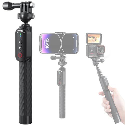 Honbobo Selfie-Stick für GoPro Hero 13 Black, Insta360 Ace Pro, Insta360 X4, Fernbedienung Stick für GoPro/Insta360/Android/iOS-Telefon, 1M/5.1 Bluetooth/10M Wasserdicht/96h (Ball-Three-Claw) von Honbobo