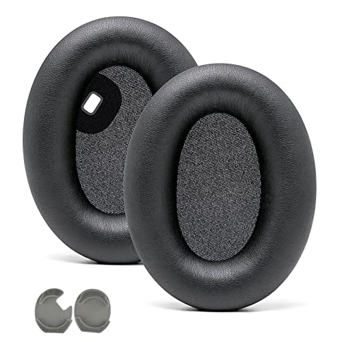 Earpads Cushions Ersatz für Sony WH-1000XM4 Over-Ear Kopfhörer, kompatible WH1000XM4 Ohrpolster mit weicherem Proteinleder, Geräuschisolierung Memory Foam, Schwarz von HoneTeek