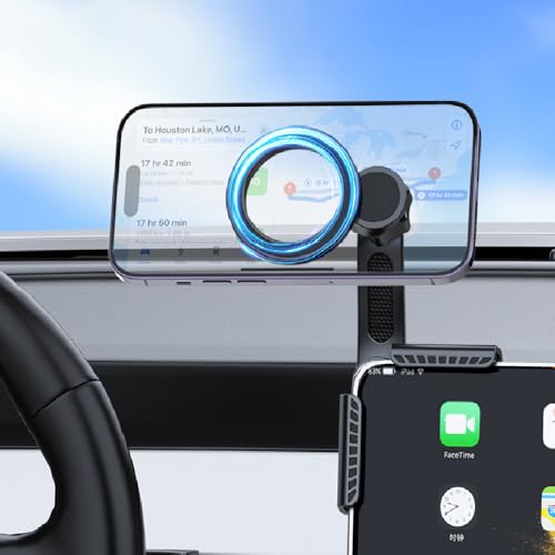 Handyhalterung für Tesla Model 3 Model Y, MagSafe Handyhalter Auto Magnet für iPhone, Magnetische Energie Einstellbare Telefon Halter Bildschirmhalterung von HoneTeek