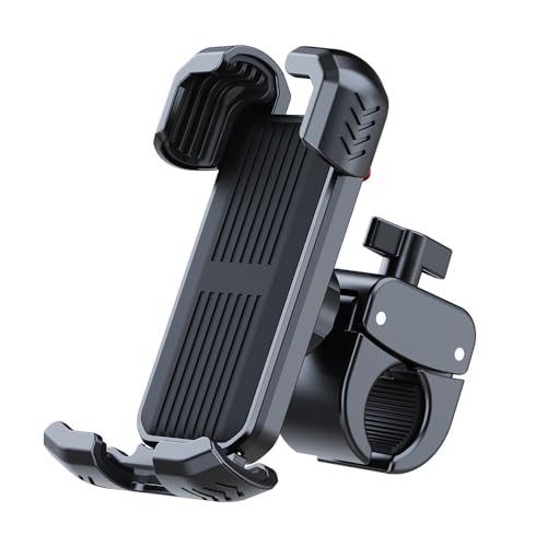 HoneTeek Motorrad-Handyhalterung, Fahrrad-Handyhalterung für iPhone, Lock-Motorradhalterung für 10,2–17,8 cm Smartphones, Lenker-Handyklemme, Motorrad-Fahrrad-E-Bike-Zubehör für von HoneTeek