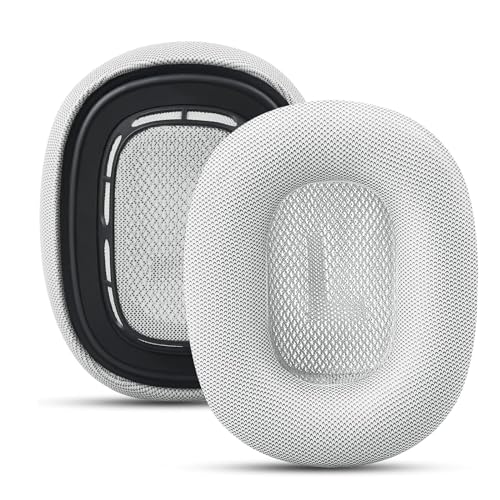 HoneTeek Ohrpolster für Apple Airpods Max, Ersatz-Ohrpolster, kompatibel mit AirPod Max Kopfhörern mit Magnet, Protein-Leder und Memory-Schaum (Silber) von HoneTeek
