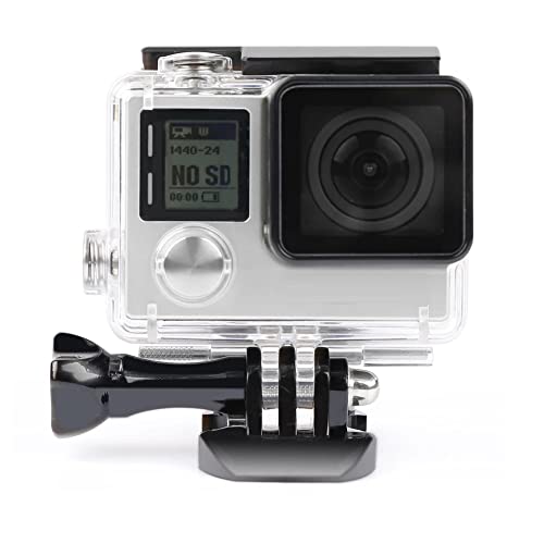 Wasserdichtes Gehäuse für GoPro Hero 4 3 Plus, schützende Unterwasser-Tauchschale mit Halterung für Go Pro Hero4 3+ Action-Kamera-Zubehör-Set von HoneTeek