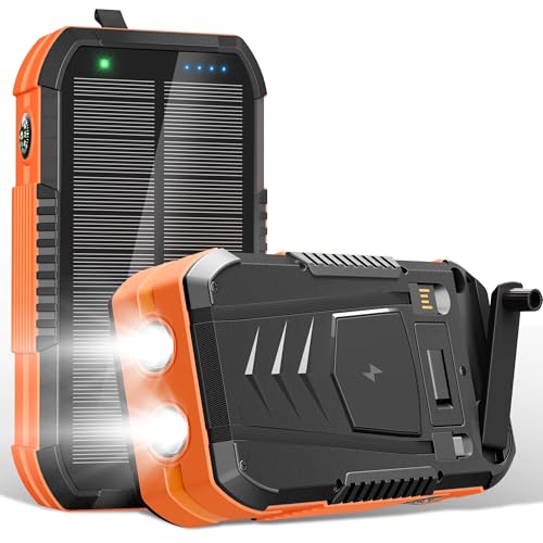 Power Bank 70000mAh:Solar Powerbank PD 30W Wireless Externer Handyakku tragbares Ladegerät mit Schnellladefunktion,USB C 6 outputs mit Taschenlampe Kompass Handkurbel für Camping,Outdoor Power Bank 70000mAh:Solar Powerbank PD 30W Wireless Externer Handyakku tragbares Ladegerät mit Schnellladefunktion,USB C 6 outputs mit Taschenlampe Kompass Handkurbel für Camping,Outdoor von Honestself