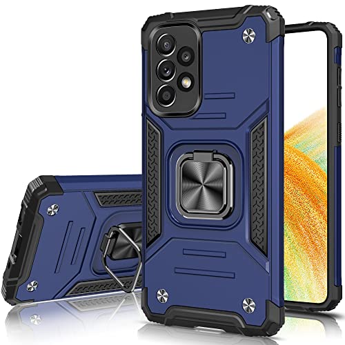 Honeyview Hülle für Samsung Galaxy A33 5G, Handyhülle für Samsung Galaxy A33 5G, Militärische Stoßfeste Hülle mit Ringständer, Blau von Honeyview