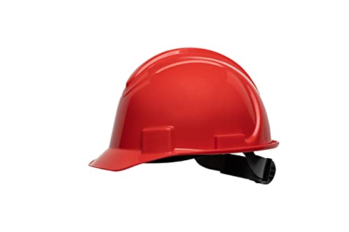 Honeywell North Schutzhelm mit Kurzem Schirm, Rot, Ohne Belüftet, Dual-Lock-Mechanismus, 4-Punkt-Ratschenaufhängung, Hochdichtes Polyethylen, NSB20015E (1 Stück) von Honeywell